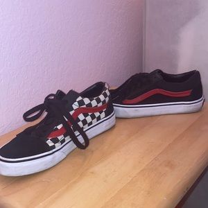 Checkered & stripped Vans